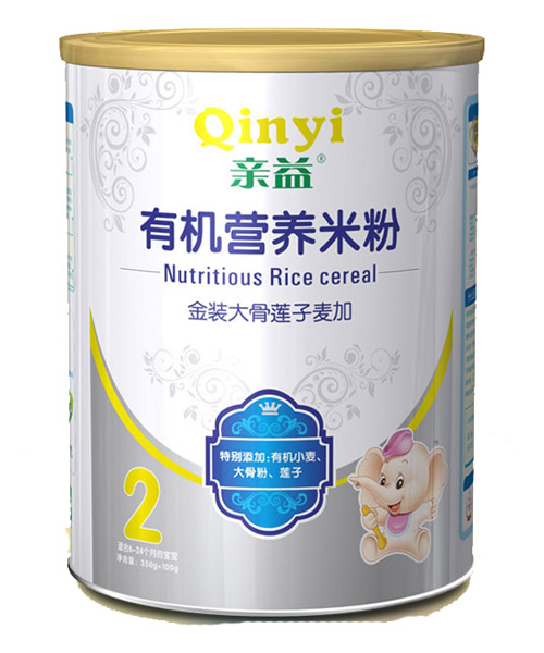 親益紙聽大骨蓮子有機營養(yǎng)米粉2段