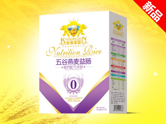 金盾愛嬰225g米粉盒裝-五谷燕麥益腸