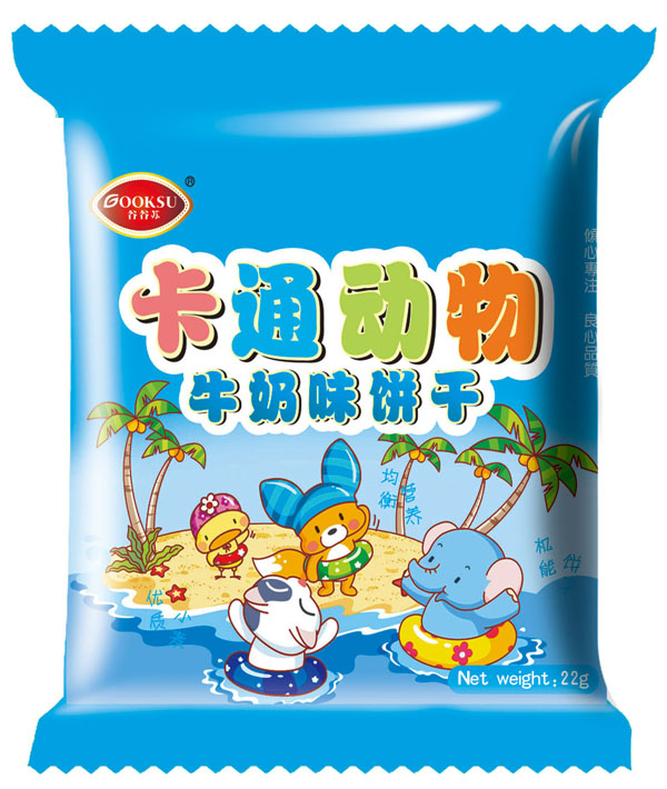 谷谷蘇卡通動物牛奶味餅干22g