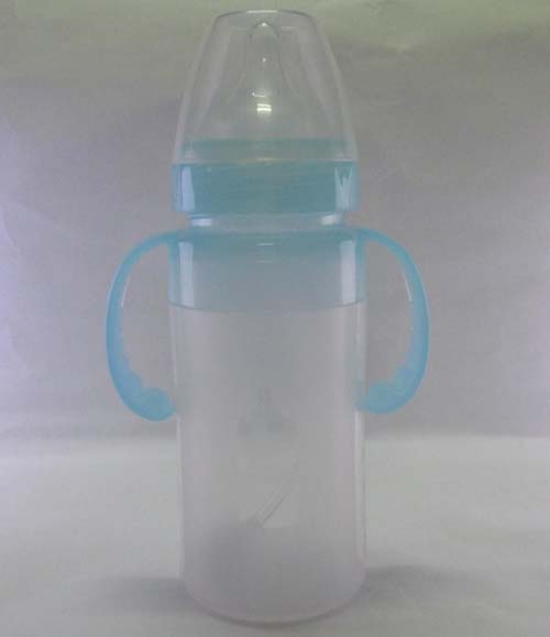 嬰兒寶240ML直身寬口徑液體硅膠自動手柄奶瓶
