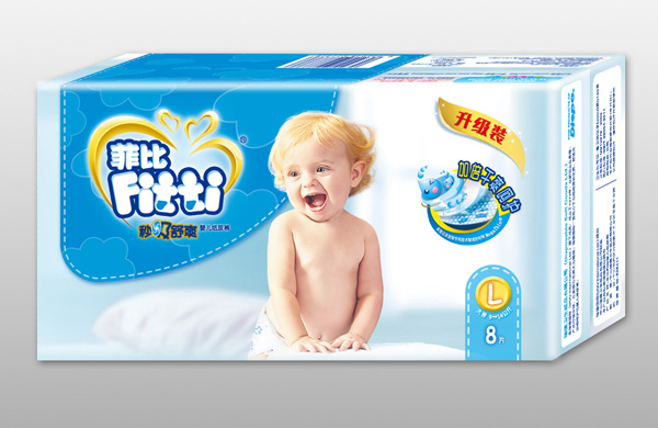 菲比秒吸舒爽嬰兒紙尿褲L8片