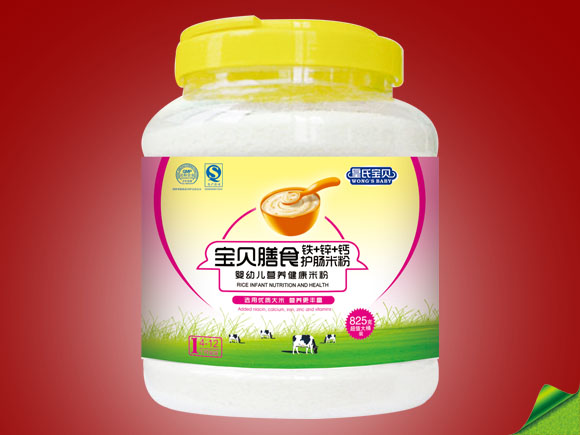 皇氏寶貝825g鈣鐵鋅護腸米粉1段