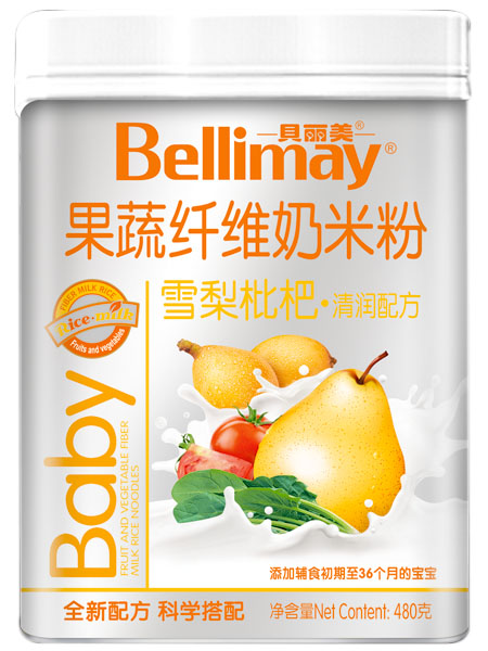 貝麗美雪梨枇杷果蔬纖維奶米粉