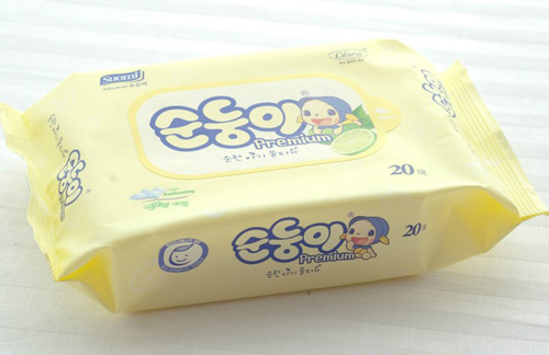 韓國進(jìn)口嬰兒濕巾超高級隨身便攜裝20片