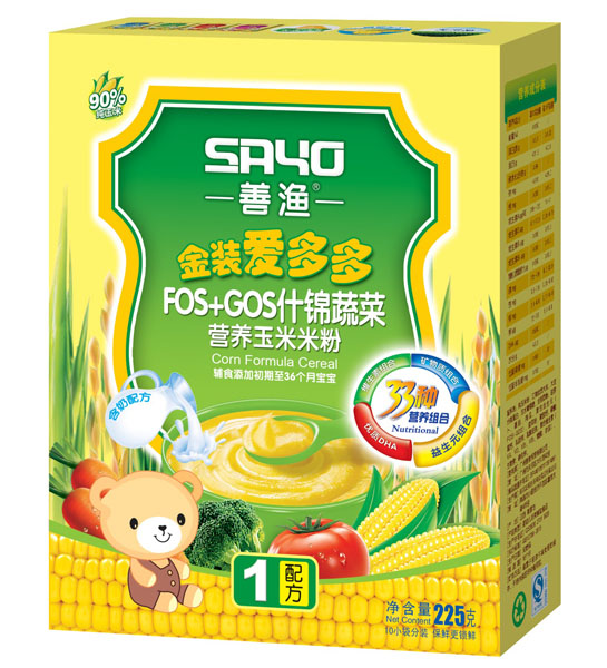 善漁金裝愛多多什錦蔬菜營養(yǎng)玉米米粉