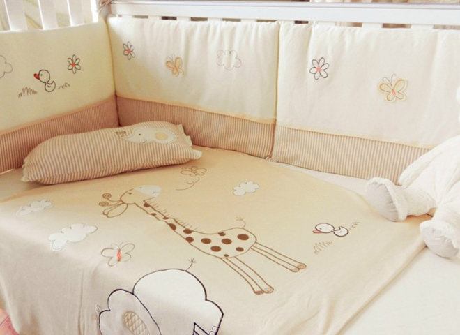 喜樂寶淺黃床品三件套