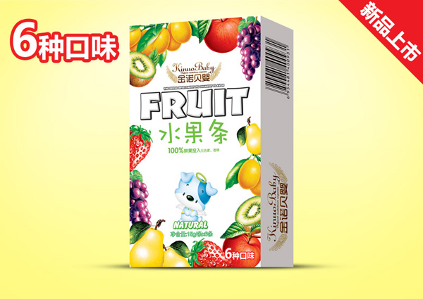 金諾貝嬰6種口味水果條盒裝