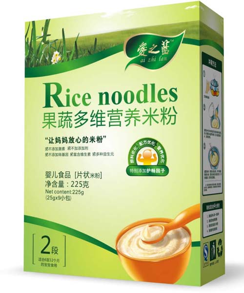 愛之藍(lán)果蔬多維營養(yǎng)米粉2段