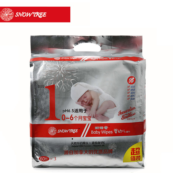 snowtree斯諾奇嬰幼兒濕巾1段60×3
