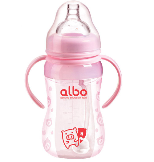 愛樂寶硅膠自動(dòng)奶瓶260ml粉色