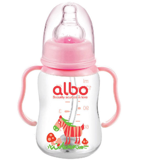 愛樂寶標(biāo)口PP自動奶瓶120ml粉色