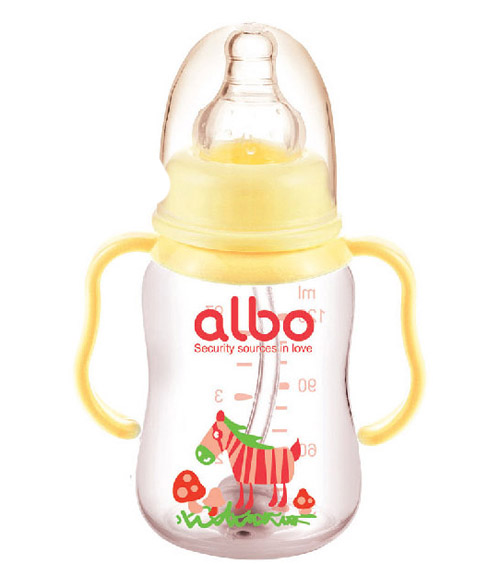愛樂寶標(biāo)口PP自動奶瓶120ml黃色