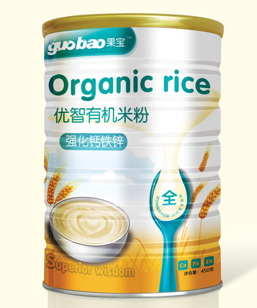 果寶強(qiáng)化鈣鐵鋅優(yōu)智有機(jī)米粉