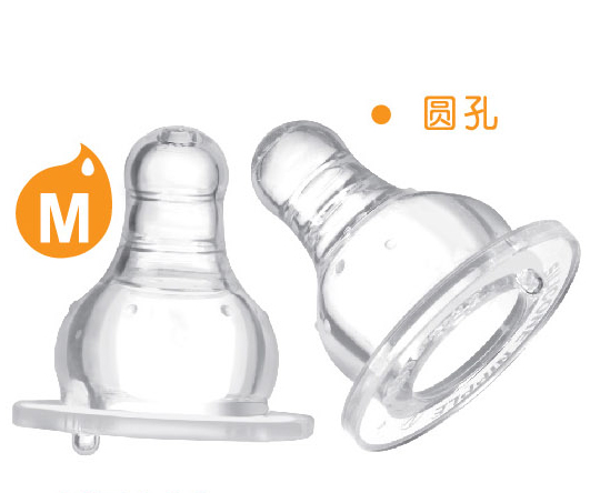 愛(ài)樂(lè)寶5優(yōu)仿真母乳標(biāo)口奶嘴2件裝M