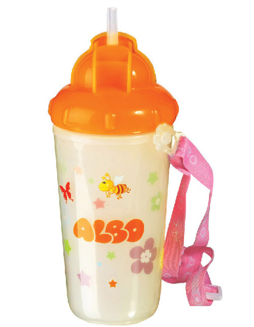 愛(ài)樂(lè)寶雙層保險(xiǎn)杯270m橘色