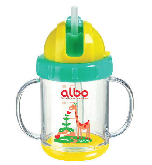 愛樂寶晶透學飲杯220m綠色