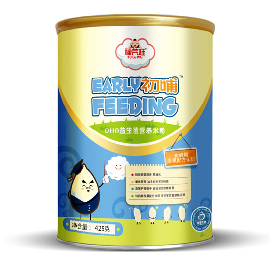 福萊娃初哺DHA益生菌營養(yǎng)米粉聽裝
