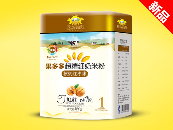 金盾愛嬰核桃紅棗超精細(xì)奶米粉聽裝