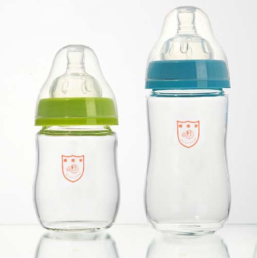 嘟嘟樂高硼硅玻璃寬口奶瓶
