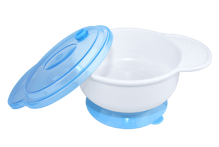 貝仕嘉帶蓋單耳碗+TPE吸盤