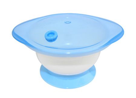 貝仕嘉帶蓋雙耳碗+TPE吸盤(pán)