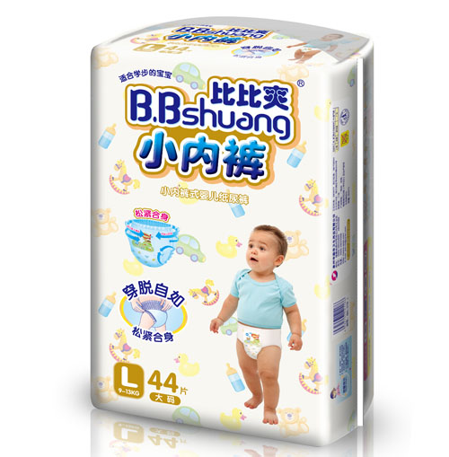 比比爽小內褲式紙尿褲L碼44片