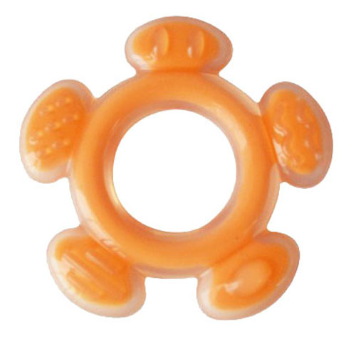 好可愛圓形全硅膠磨牙器