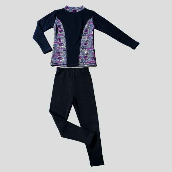 兒童帶圖案保暖套裝