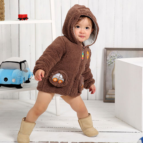 棉果果帶帽前開拉鏈衫