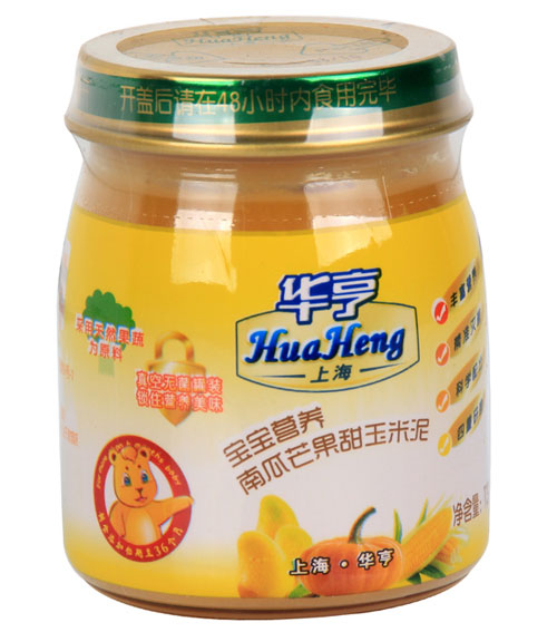 華亨寶寶營養(yǎng)南瓜芒果甜玉米泥