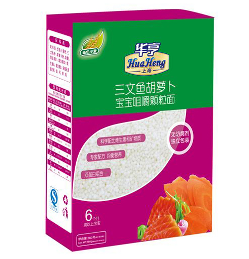 華亨三文魚胡蘿卜寶寶咀嚼顆粒面