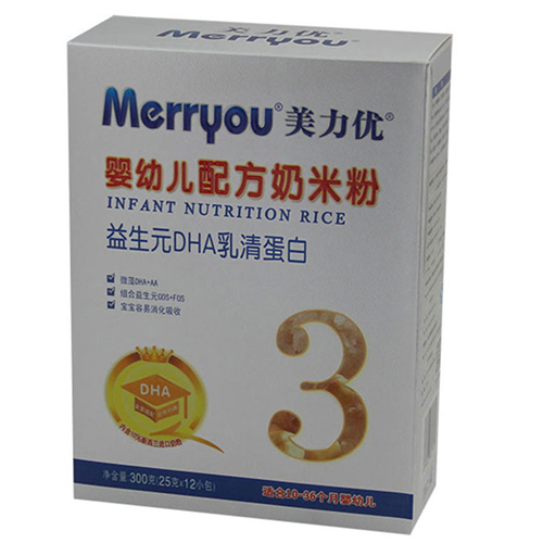 美力優(yōu)益生元DHA乳清蛋白嬰幼兒奶米粉3段盒裝