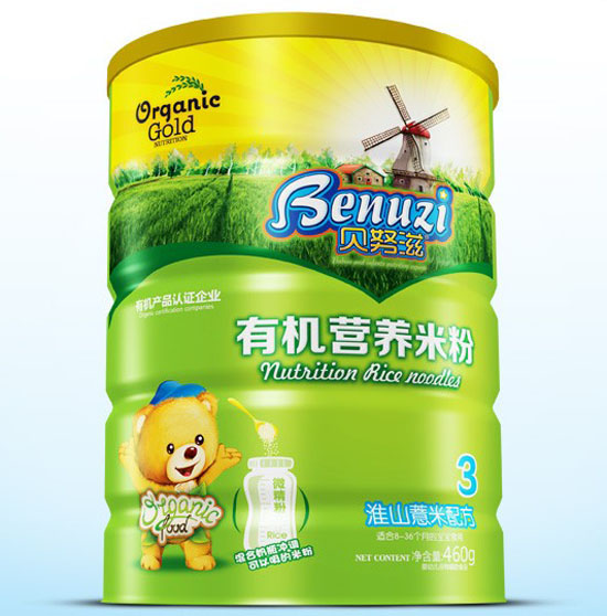 貝努滋淮山薏米有機(jī)營養(yǎng)米粉3段