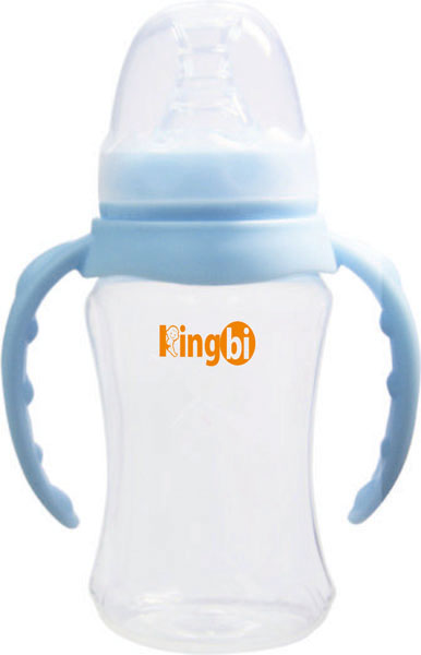 健貝藍(lán)色標(biāo)口PP嬰兒奶瓶150ml