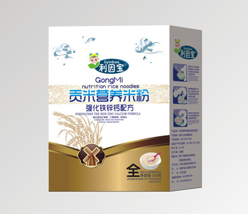 利因寶強化鐵鋅鈣貢米營養(yǎng)米粉全段盒裝