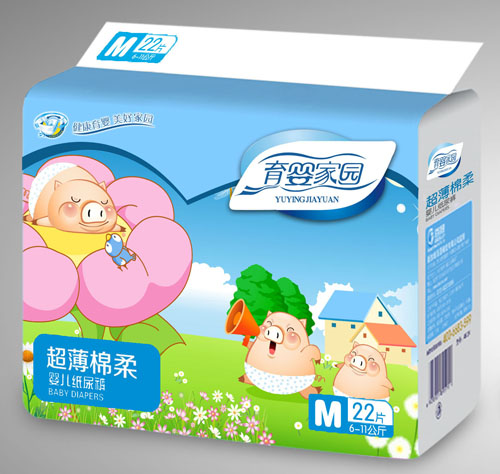 育嬰家園超薄棉柔嬰兒紙尿褲M碼22片