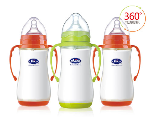 積高寬口徑感溫PP奶瓶350ml