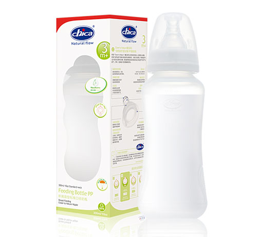 積高葫型標(biāo)準(zhǔn)口徑奶瓶300ml無手柄