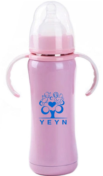 優(yōu)兒優(yōu)女180ml寬口真空有柄自動(dòng)不銹鋼保溫奶瓶