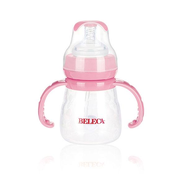 貝樂嘉粉色雙柄嬰兒硅膠全自動(dòng)奶瓶