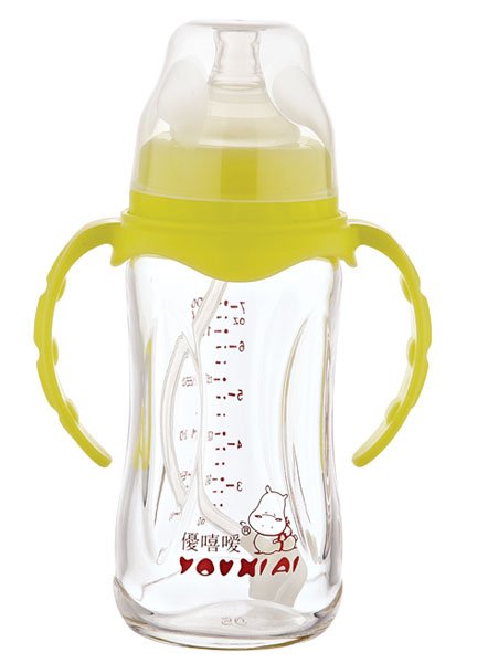 優(yōu)嘻噯全抗體玻璃自動奶瓶黃色200ml