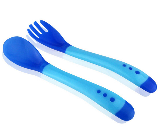 晶瑩P(yáng)P材料感溫叉勺