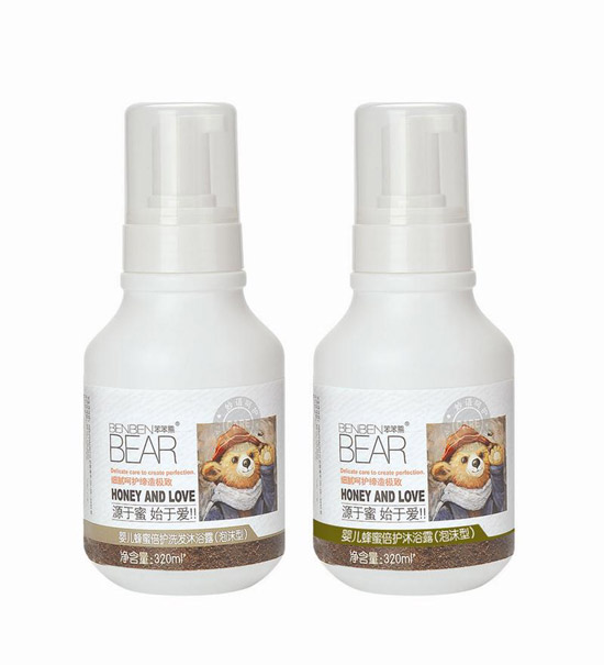 笨笨熊嬰兒蜂蜜倍護洗發(fā)沐浴露