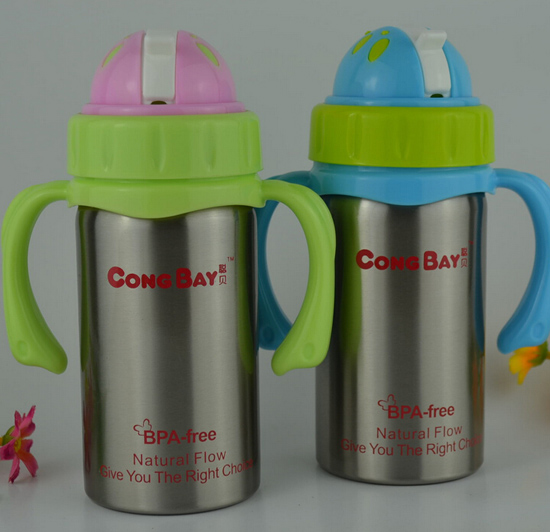 聰貝寶寶不銹鋼保溫水杯粉色