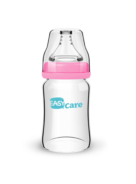 伊斯卡爾150ml玻璃寬口徑奶瓶(紅色)