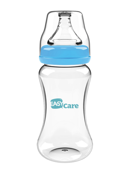 伊斯卡爾240ml玻璃寬口徑奶瓶(藍(lán))