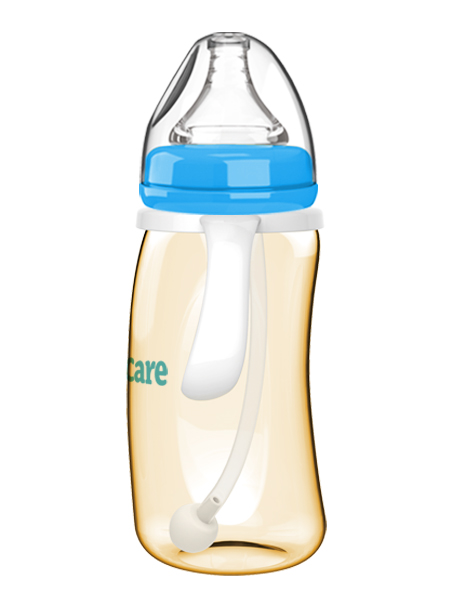 伊斯卡爾320mlPPSU企鵝自動哺乳瓶(藍)