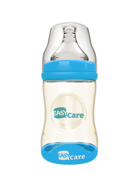 伊斯卡爾160mlPPSU寬口徑感溫奶瓶(藍)