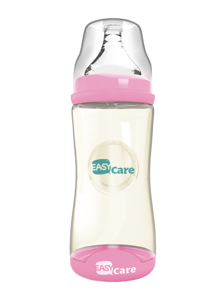 伊斯卡爾260mlPPSU寬口徑感溫奶瓶(紅)