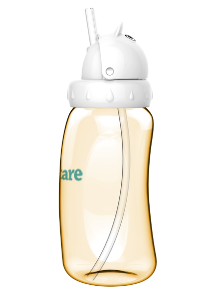 伊斯卡爾320ml PPSU企鵝便攜吸管杯(測(cè))